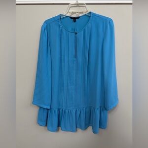 Banana Republic Blue Pleated Blouse